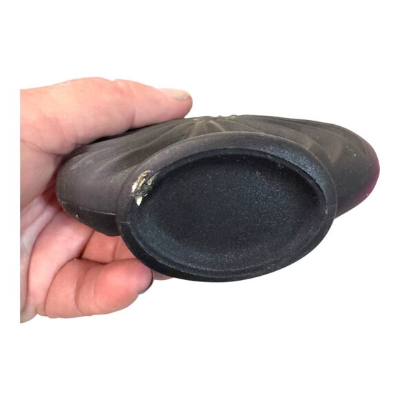 Vtg Art Deco Marcel Franck Black Glass Perfume Bottle Atomizer Hollywood Regency - Picture 9 of 9